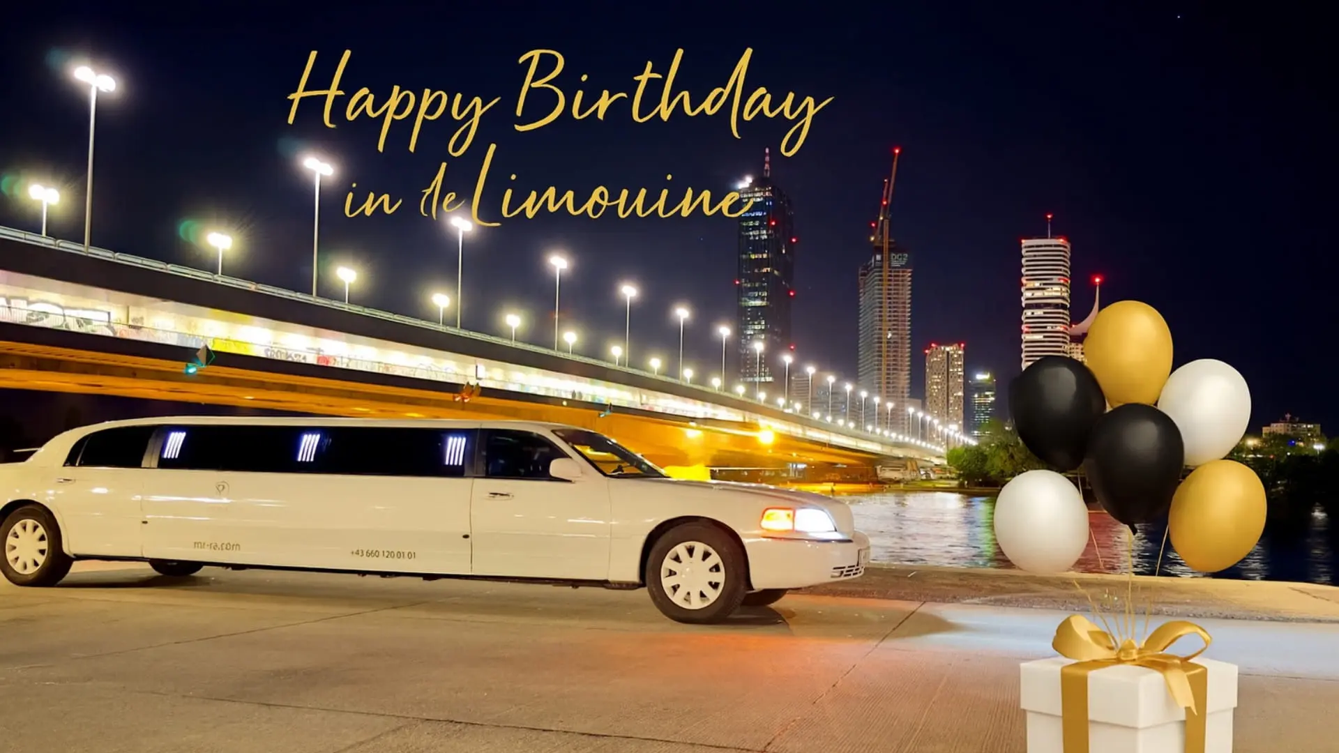 Geburtstagsfeier in der Limousine - Party Stimmung